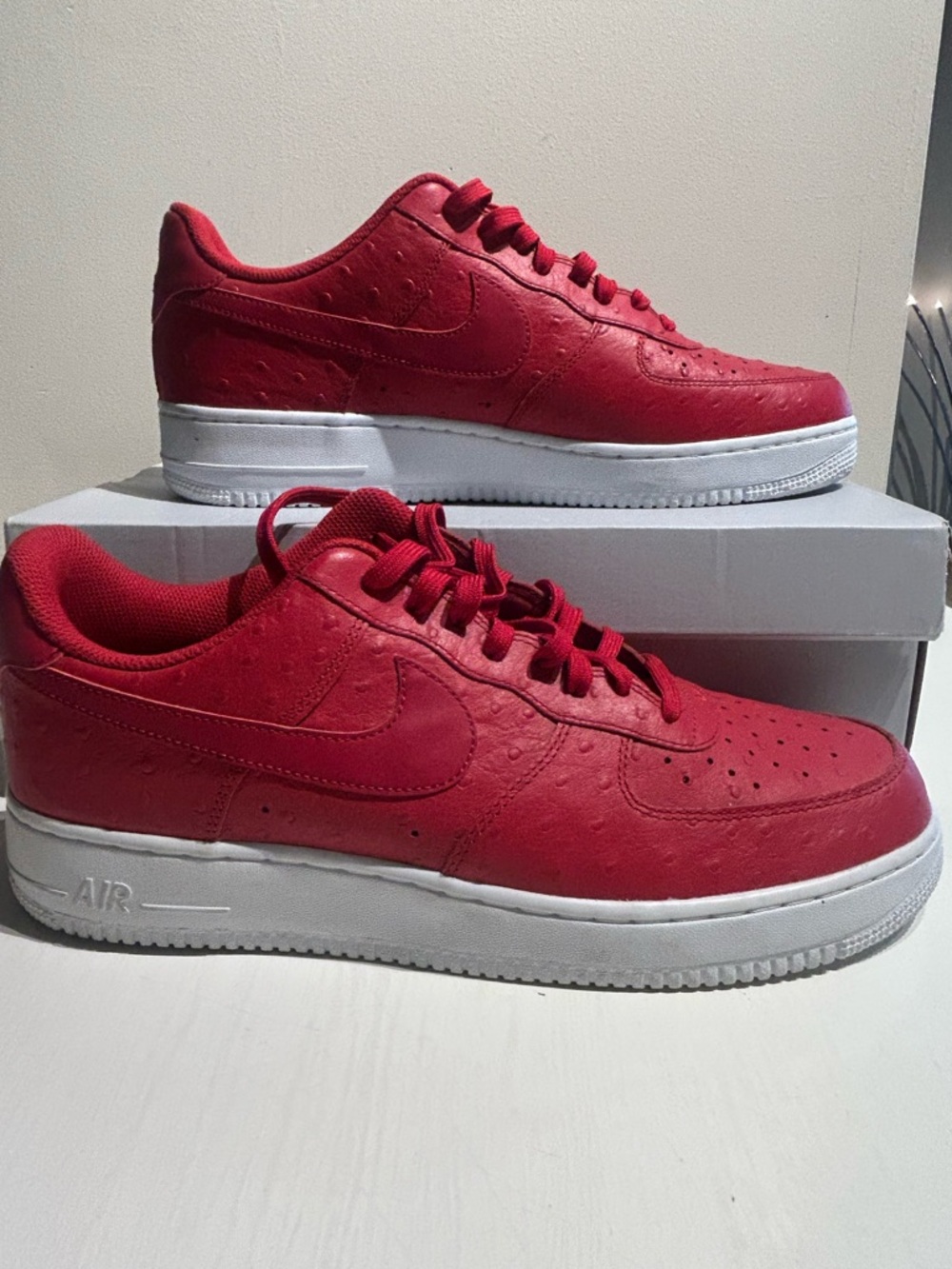 Nike Air Force 1 Low Top Sneakers - Red, Men’s Size 13